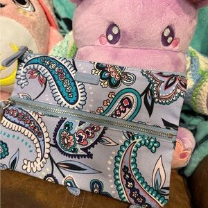 Vera Bradley Paisley Maekeuo Pouch - Blue and Purple